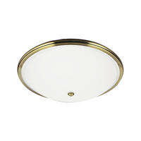 LED MENNYEZETI LÁMPA - aranyszínű/fehér, Basics, üveg/fém (40cm)