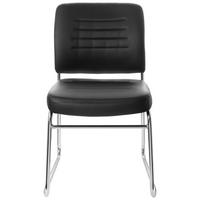 BESUCHERSTUHL Schwarz, Chromfarben  - Chromfarben/Schwarz, MODERN, Textil/Metall (47/85/51cm) - MID.YOU