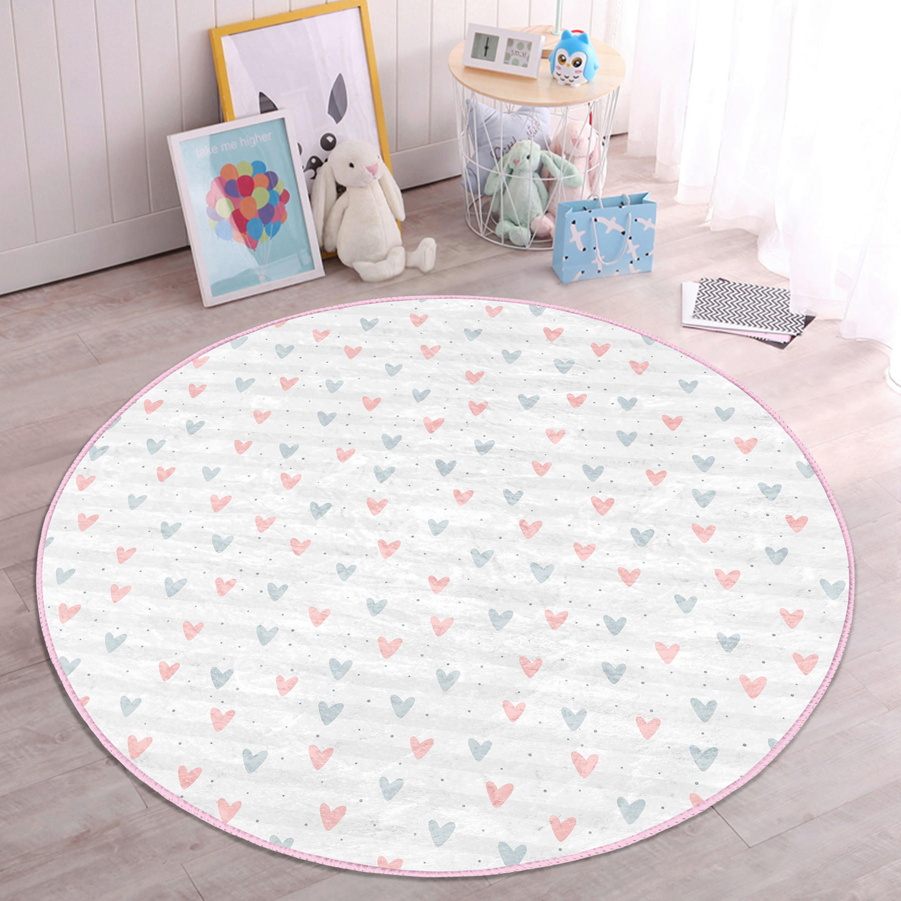 KINDERTEPPICH  Wohnzimmer 150/150 cm Multicolor rund  - Multicolor, Basics, Textil (150/150cm)