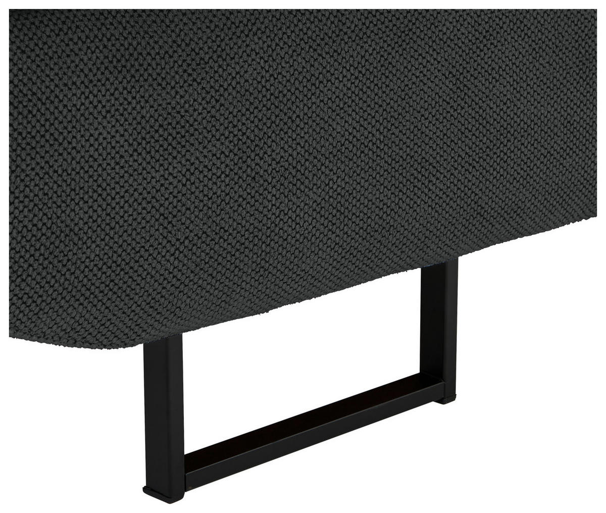 ECKSOFA in Webstoff Dunkelgrau  - Dunkelgrau/Schwarz, Design, Textil/Metall (235/280cm) - Hom`in