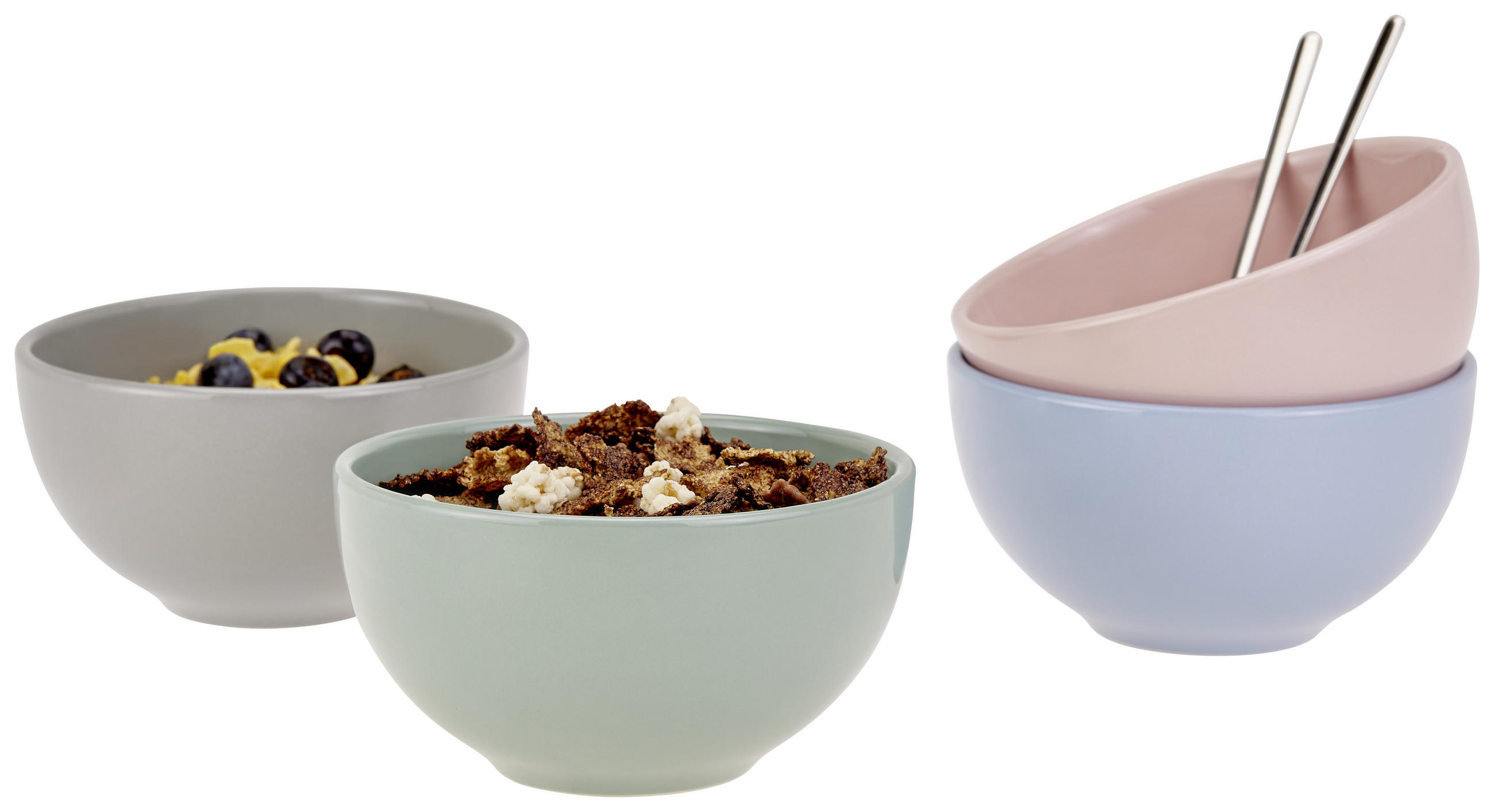 MISKA NA MÜSLI kamenina keramika  - mátově zelená, Konvenční, keramika (13cm) - Boxxx