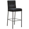 BARHOCKER Webstoff Grau, Schwarz Eisen Stoffauswahl  - Schwarz/Grau, Design, Textil/Metall (42/102/50cm) - home24
