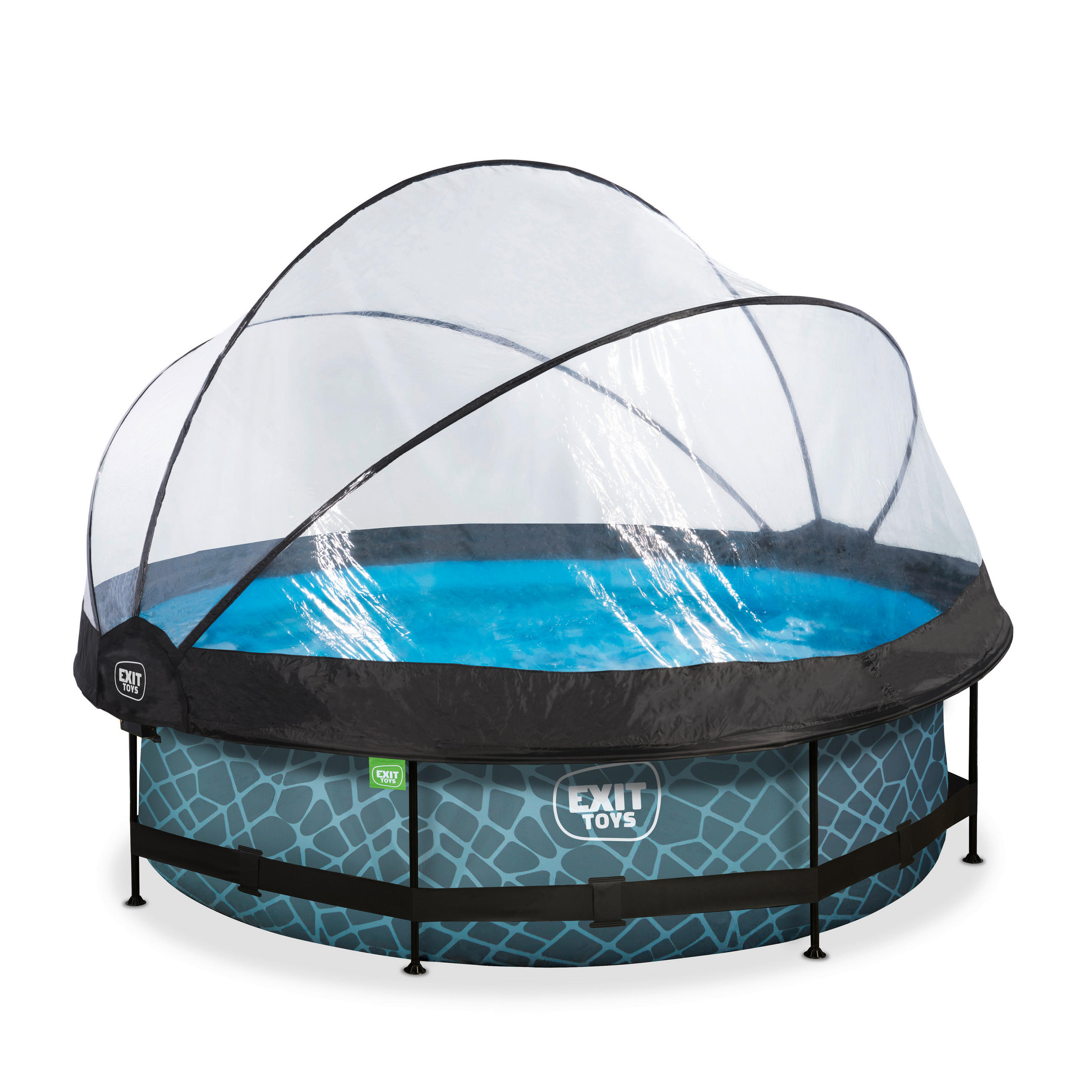 POOL-SET 300/76 cm  - Grau, KONVENTIONELL, Kunststoff (300/76cm) - EXIT Toys