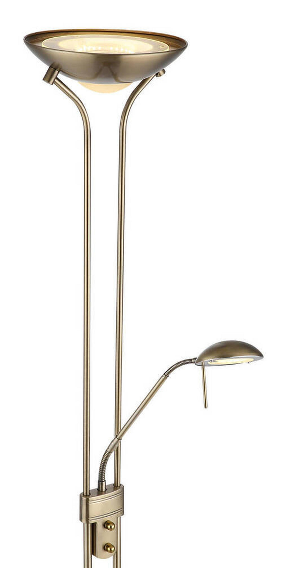 LED SVJETILJKA PODNA Leonas  - boje mjeda, Basics, staklo/metal (25,5/180cm) - Globo