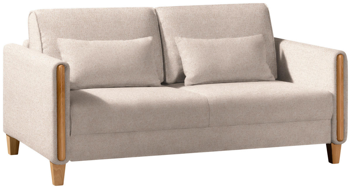 SCHLAFSOFA in Holz, Textil Buchefarben, Beige  - Beige/Buchefarben, Design, Holz/Textil (174/88/104cm) - Niels Andersson