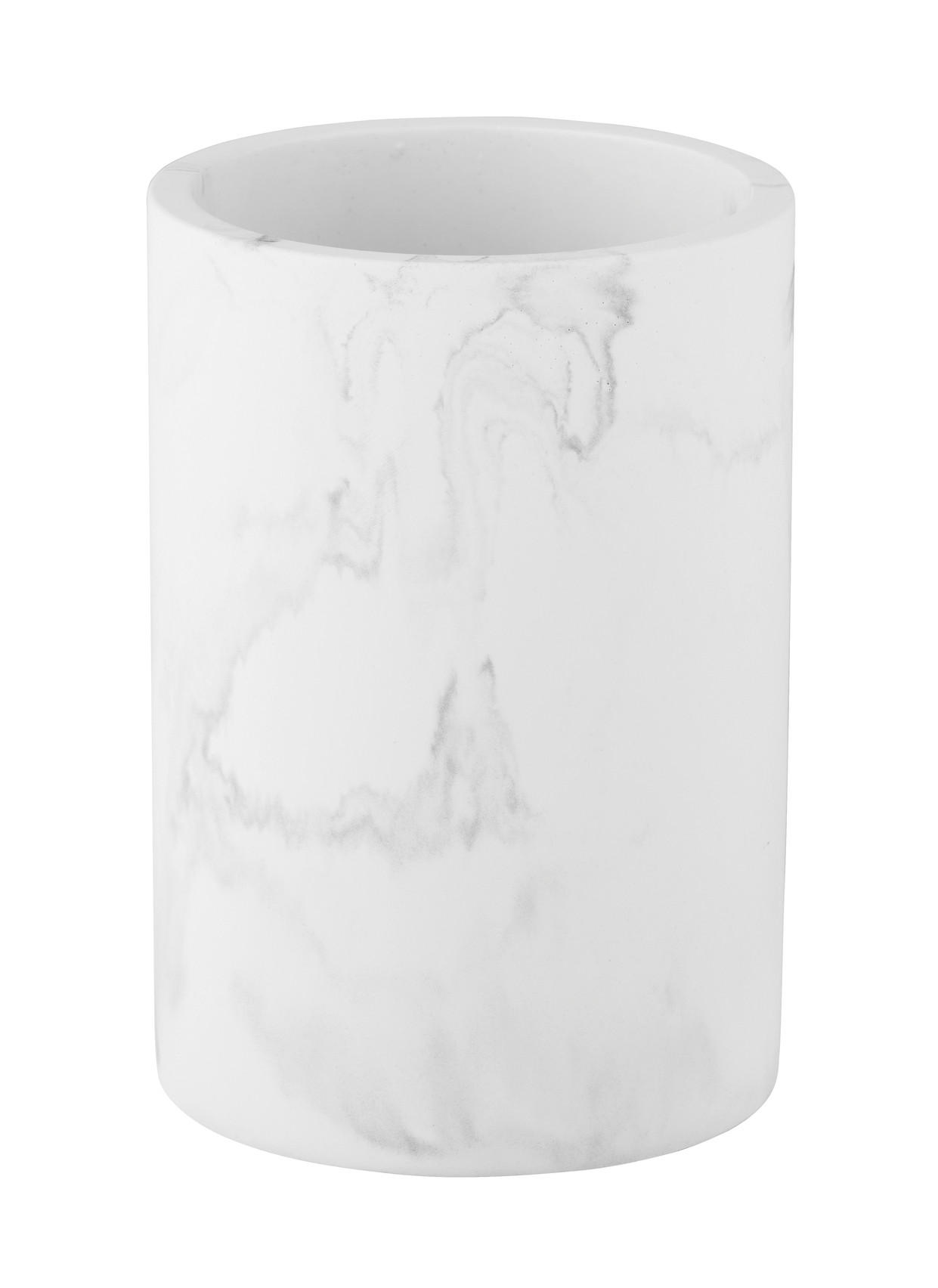 ZAHNPUTZBECHER Naturmaterialien  - Weiss, Konventionell, Naturmaterialien (8/10,5/8cm) - Schöner Wohnen