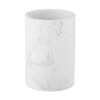 ZAHNPUTZBECHER Naturmaterialien  - Weiss, Konventionell, Naturmaterialien (8/10,5/8cm) - Schöner Wohnen