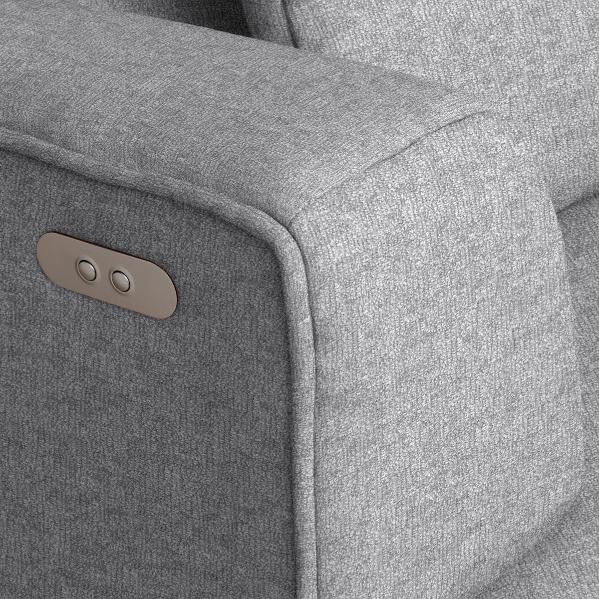 ECKSOFA Webstoff Hellgrau  - Hellgrau/Schwarz, Design, Kunststoff/Textil (188/288cm) - Welnova