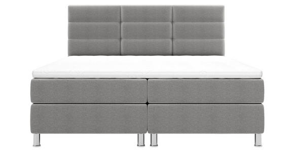 BOXBETT 180/200 cm  in Blau, Grau  - Chromfarben/Blau, KONVENTIONELL, Textil/Metall (180/200cm) - Carryhome