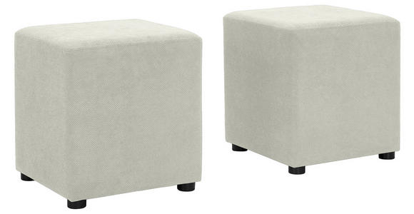 ECKSOFA  in Webstoff Creme  - Creme/Schwarz, KONVENTIONELL, Holz/Textil (244/283cm) - Carryhome