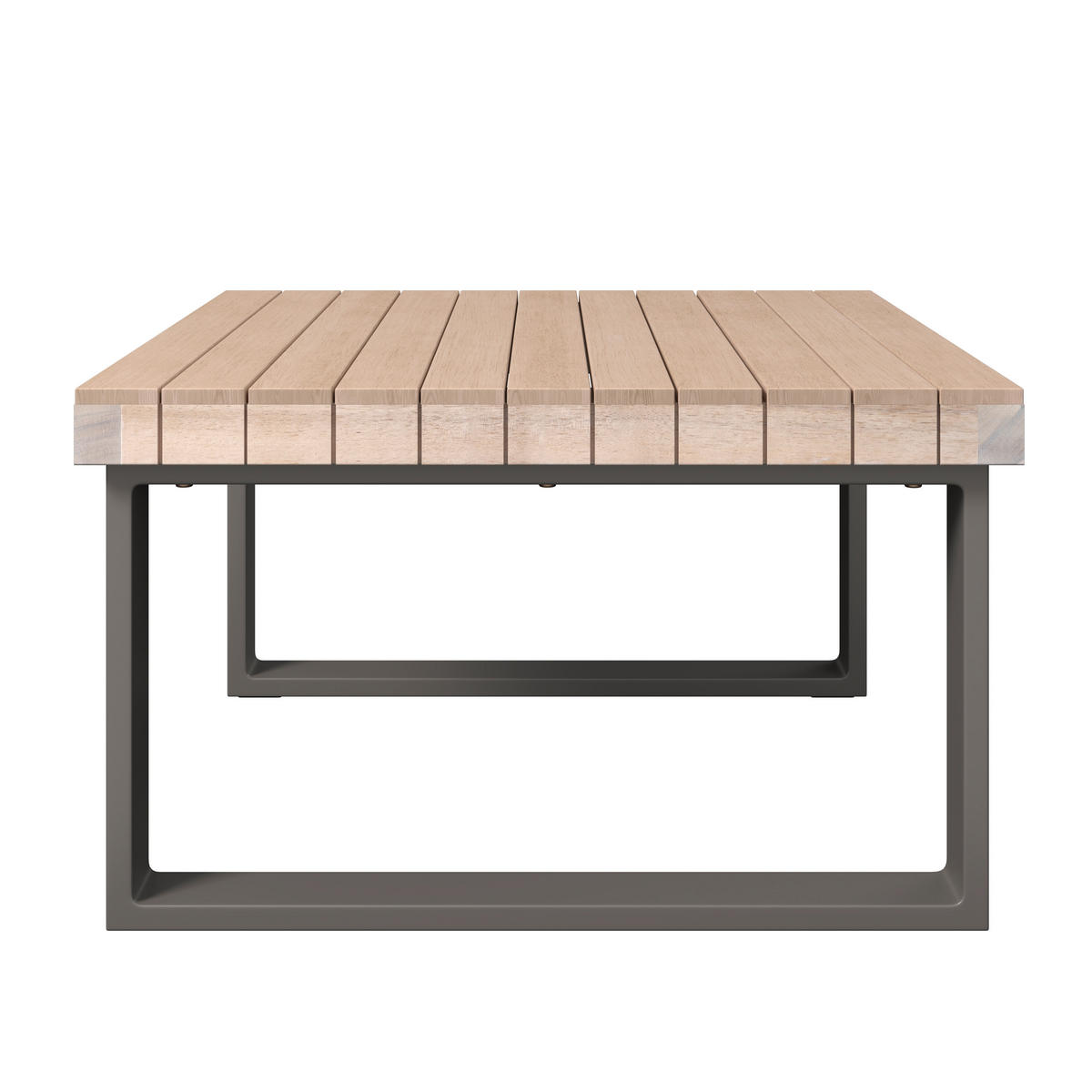 LOUNGEGARNITUR 216/238 cm Akazie Schichtholz, vollmassiv Aluminium  - Beige/Akaziefarben, MODERN, Holz/Metall (216/238cm) - Ambia Garden