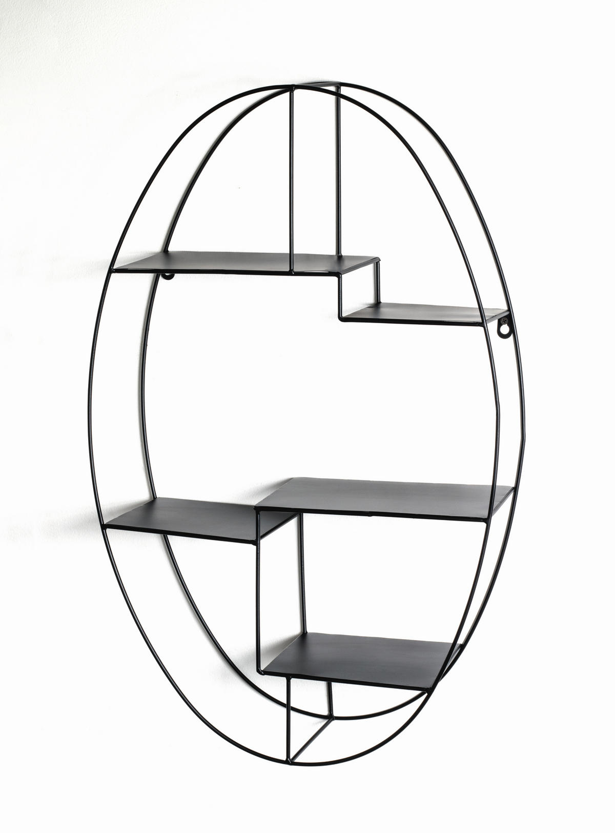 VÄGGHYLLPLAN 44/71/16 cm  - svart, Modern, metall (44/71/16cm)