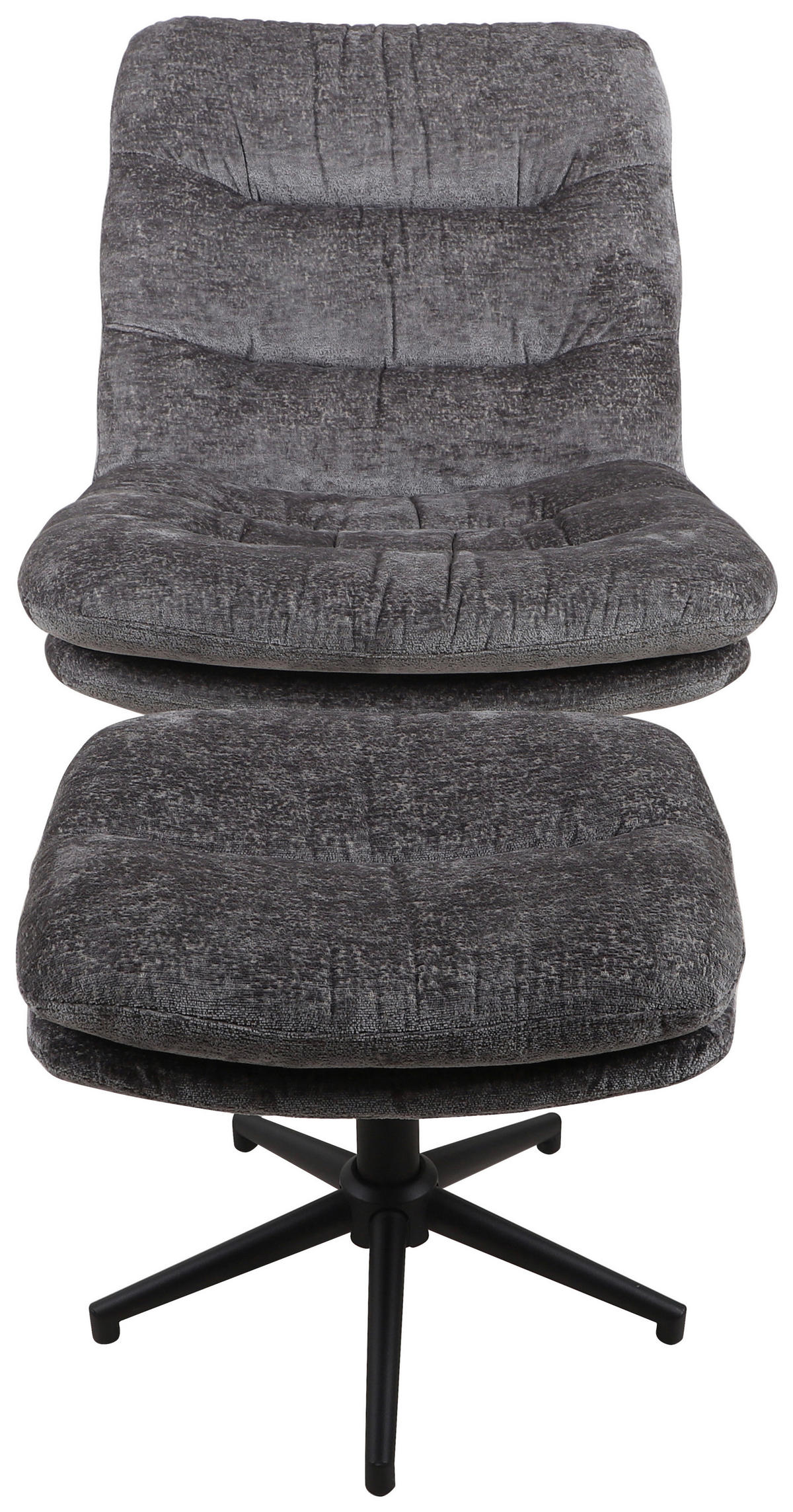 RELAXAČNÉ KRESLO S PODNOŽKOU, kov, textil, antracitová - čierna/antracitová, Design, kov/textil (70/87/90cm) - Cantus
