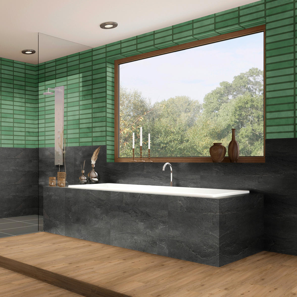 Vinyl für die Wand XL  - Grün, MODERN, Kunststoff (120/60/0,37cm)