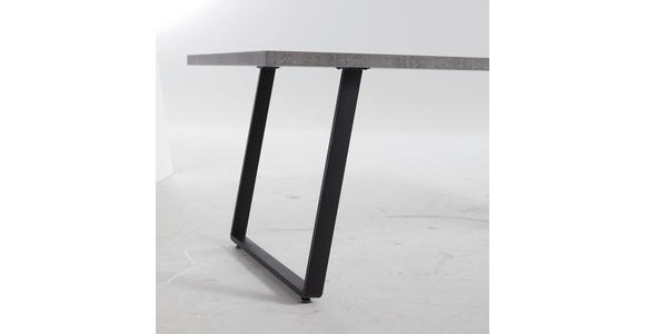 ESSTISCH 160/90/76 cm Metall, Holzwerkstoff Grau rechteckig  - Schwarz/Grau, Design, Holzwerkstoff/Metall (160/90/76cm) - Carryhome