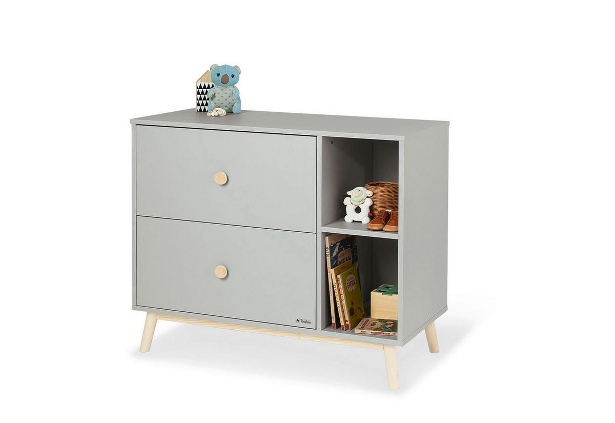 BABYZIMMER DUSK  - Eichefarben/Weiß, Basics, Holzwerkstoff - Pinolino