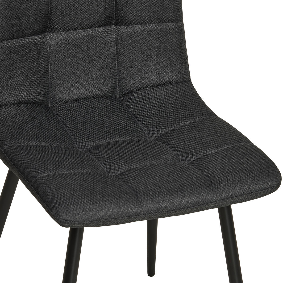 VIERFUßSTUHL - Schwarz/Grau, KONVENTIONELL, Holz/Textil (44,5/86/54,5cm) - Livetastic