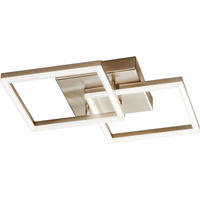 DECKENLEUCHTE Bard 45/45/10 cm   - Goldfarben, Design, Kunststoff/Metall (45/45/10cm) - Fabas Luce