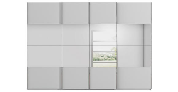 SCHWEBETÜRENSCHRANK  in Seidengrau  - Chromfarben/Seidengrau, Design, Holzwerkstoff/Metall (316/223/68cm) - Novel