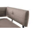 ECKBANK 190/150 cm  in Schwarz, Hellbraun  - Hellbraun/Schwarz, MODERN, Textil/Metall (190/150cm) - Cantus