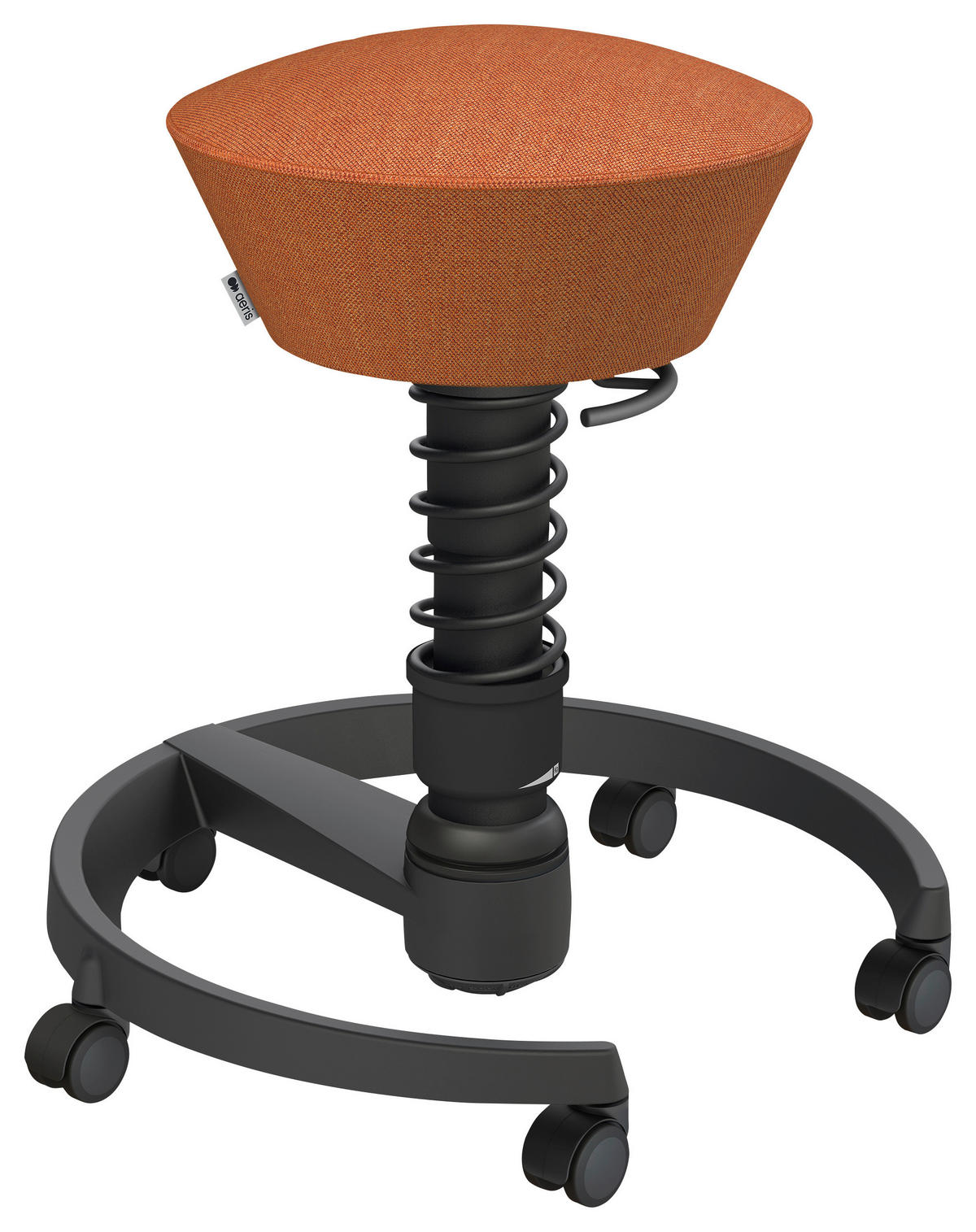 BÜROHOCKER 55/45,66/55 cm  - Rot/Schwarz, Basics, Kunststoff/Textil (55/45,66/55cm) - Aeris