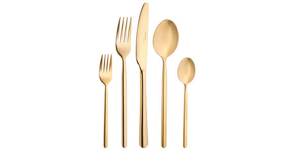 BESTECKSET Glam Chic 30-teilig Edelstahl  - Goldfarben, Design, Metall - Homeware Profession.