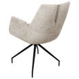 ARMLEHNSTUHL  in Schmiedeeisen Webstoff  - Beige/Schwarz, Design, Textil/Metall (58/89,5/64cm) - Novel