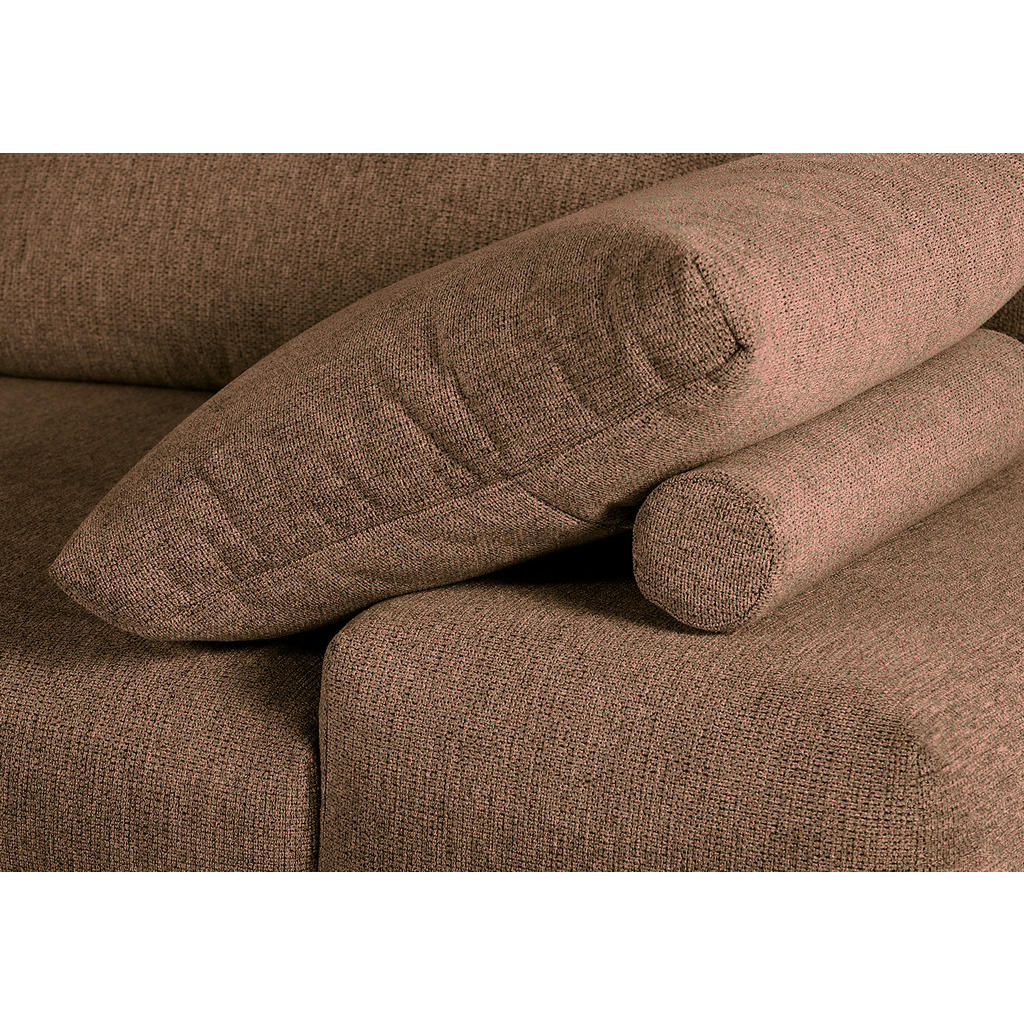 Thumbnail - Carryhome Ecksofa, Cognac, Textil, 3-4-Sitzer, Füllung: Schaumstoff, Ottomane links, L-Form, 310x240 cm, seitenverkehrt ...
