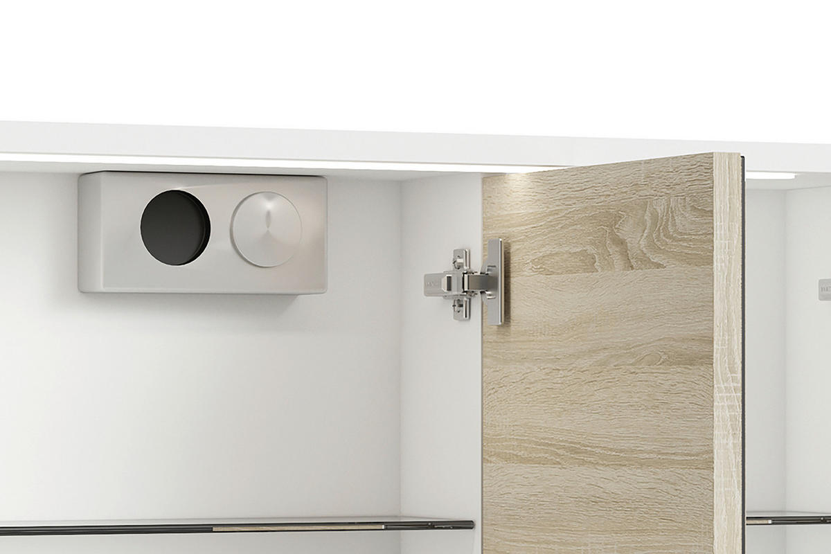 SPIEGELSCHRANK 80/60/20 cm  - Weiß, MODERN, Glas/Holzwerkstoff (80/60/20cm) - MID.YOU