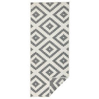 OUTDOORTEPPICH 80/250 cm Twin Creme, Grau  - Creme/Grau, Basics, Kunststoff (80/250cm)