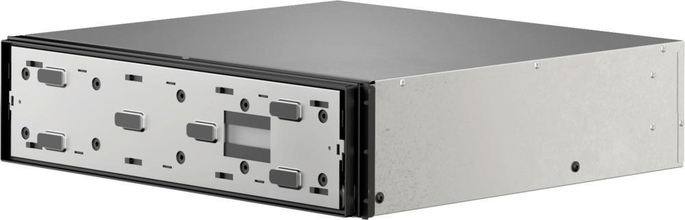 WÄRMESCHUBLADE MS140  - Schwarz, MODERN, Glas/Metall (55,9/14/53,7cm) - Bora