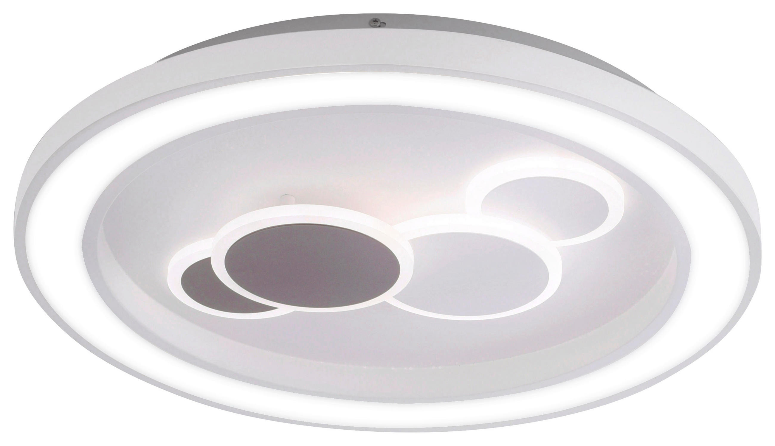 PLAFONIERĂ CU LED - alb/gri, Design, plastic/metal (60/60/8cm)