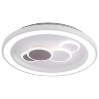 PLAFONIERĂ CU LED - alb/gri, Design, plastic/metal (60/60/8cm)