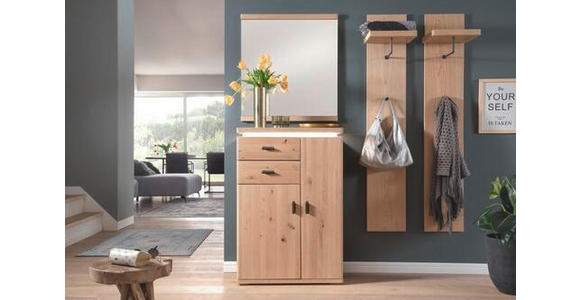 GARDEROBE 4-teilig  in 155/204/38 cm  - Eichefarben, Natur, Holz/Holzwerkstoff (155/204/38cm) - Linea Natura