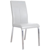 STOL, umetna masa bela  - bela, Design, kovina/umetna masa (45,5/98/65,5cm) - Hom`in