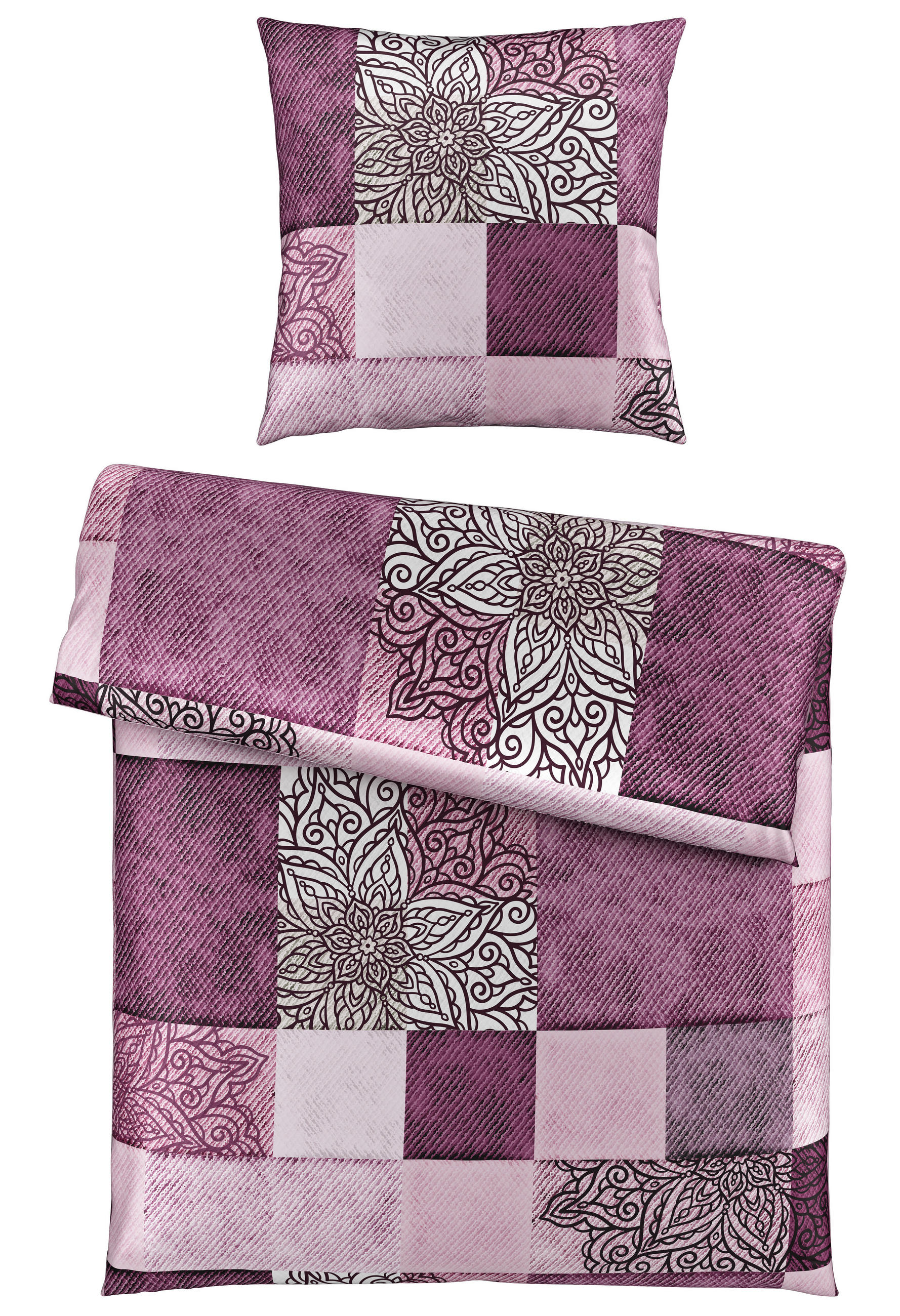 BETTWÄSCHE Onkali Satin  - Aubergine, KONVENTIONELL, Textil (155/200cm) - Esposa