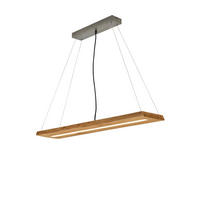LED-HÄNGELEUCHTE BRAD 100/150/20 cm   - Nickelfarben, Design, Holz/Metall (100/150/20cm) - Trio Leuchten