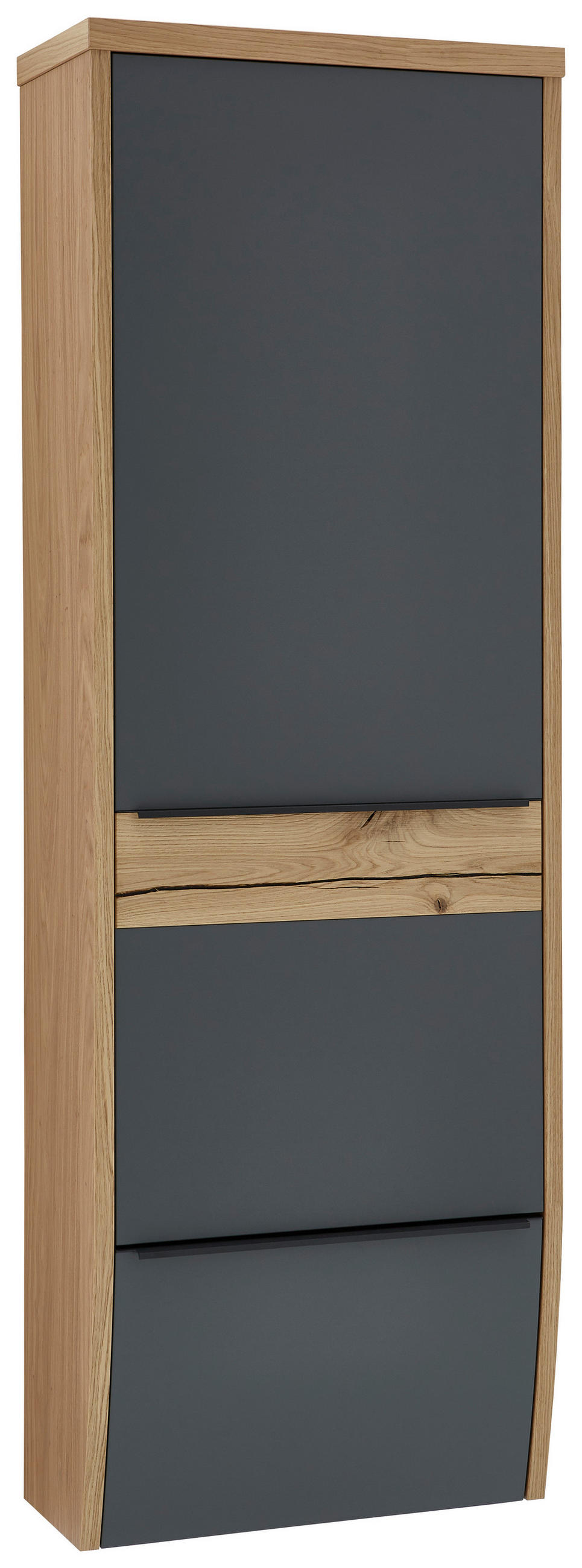 GARDEROBENSCHRANK  in 64/187/31 cm  - Eichefarben/Anthrazit, Design, Holzwerkstoff/Metall (64/187/31cm) - Dieter Knoll
