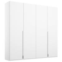 DREHTÜRENSCHRANK in Weiss  - Chromfarben/Weiss, Design, Holzwerkstoff/Metall (201/223/60cm) - home24