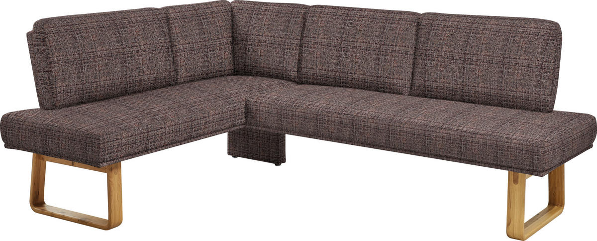 ECKBANK 174/265 cm  in Eichefarben, Dunkelbraun  - Eichefarben/Dunkelbraun, Design, Holz/Textil (174/265cm) - Dieter Knoll