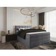 BOXSPRINGBETT 160/200 cm  in Grau  - Schwarz/Grau, KONVENTIONELL, Kunststoff/Textil (160/200cm) - Carryhome