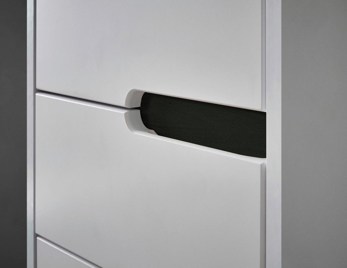 ARMOIRE HAUTE 40/155/35 cm  - Weiss/Schwarz, Basics, Holzwerkstoff/Metall (40/155/35cm) - MID.YOU
