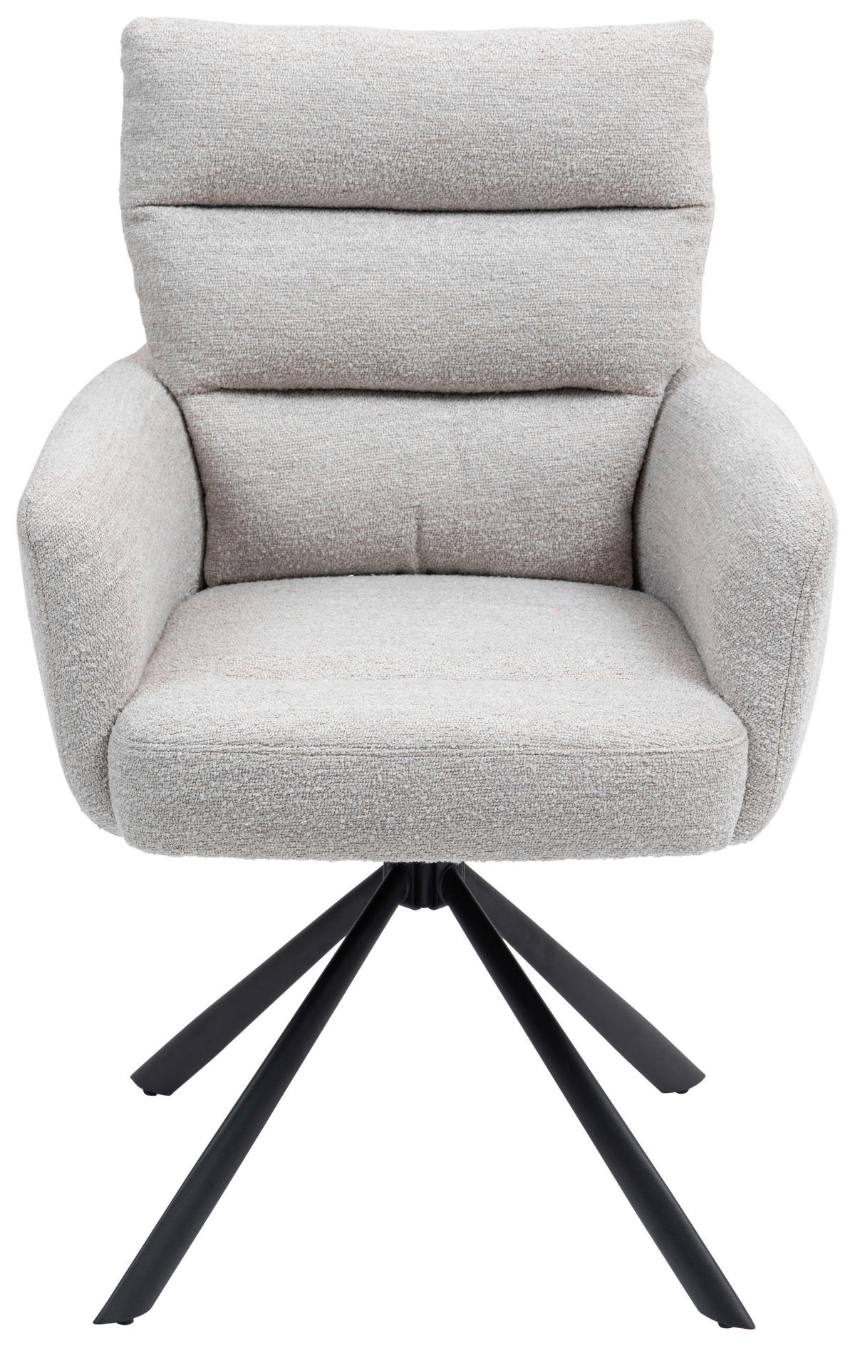 Armlehnstuhl Elli Taupe  in Eisen  - Taupe/Schwarz, KONVENTIONELL, Textil/Metall (60/95/67cm) - MID.YOU