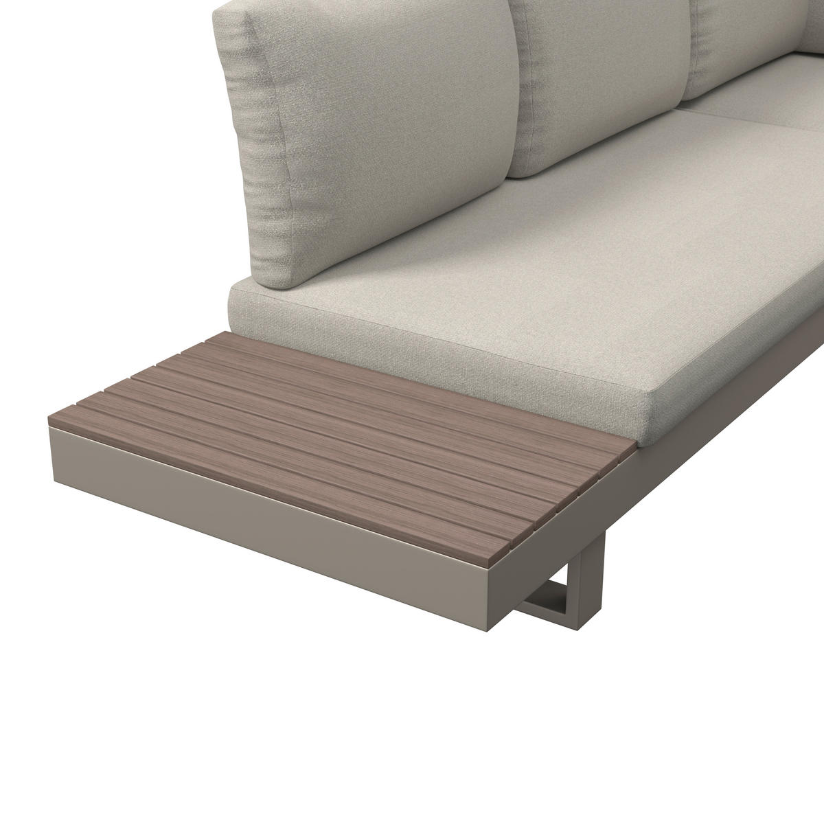 LOUNGEGARNITUR 4-teilig  245/329 cm  Aluminium  - Beige/Braun, MODERN, Kunststoff/Textil (245/329cm) - Ambia Garden