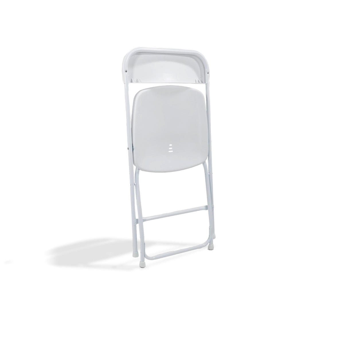 KLAPPSESSEL-SET in Metall, Kunststoff Weiß  - Weiß, LIFESTYLE, Kunststoff/Metall (43/80/49cm)