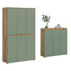 GARDEROBENSCHRANK  in 235/175/37 cm  - Eichefarben/Schwarz, Design, Holzwerkstoff/Kunststoff (235/175/37cm) - Livetastic