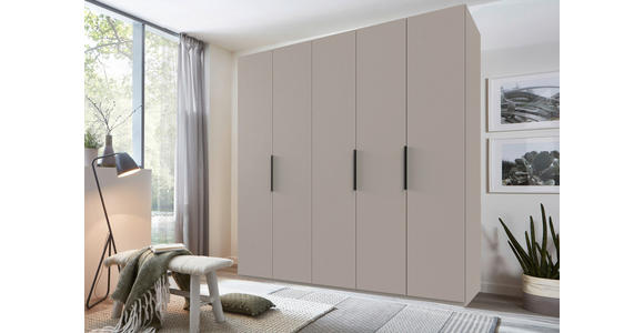 DREHTÜRENSCHRANK in Sahara - Schwarz/Sahara, KONVENTIONELL, Holzwerkstoff/Metall (250/236/58cm) - Hom`in