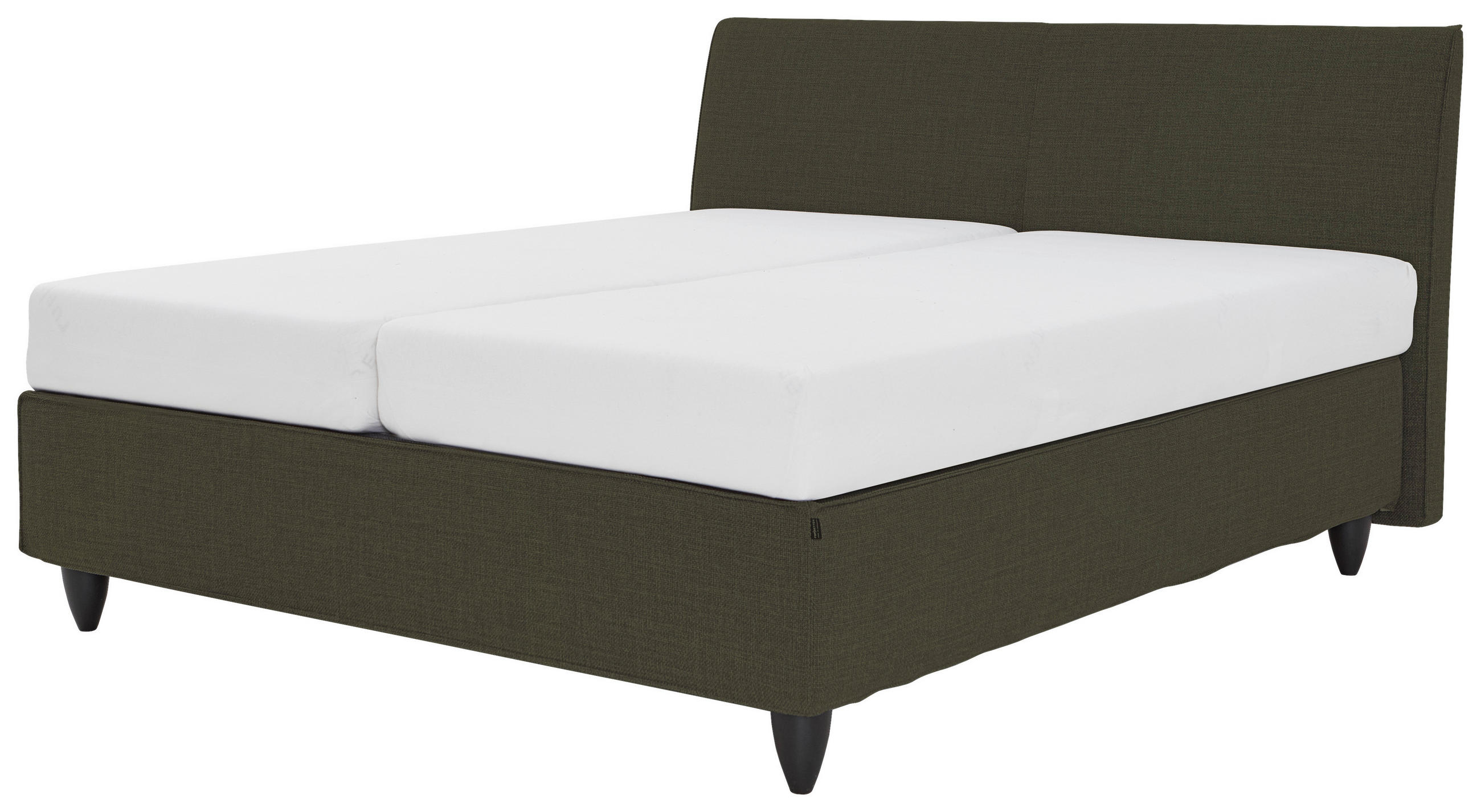 BOXSPRINGBETT 180/200 cm  in Braun  - Schwarz/Braun, Design, Holzwerkstoff/Kunststoff (180/200cm) - RUF Betten