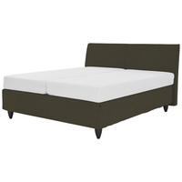 BOXSPRINGBETT 180/200 cm  in Braun  - Schwarz/Braun, Design, Holzwerkstoff/Kunststoff (180/200cm) - RUF Betten