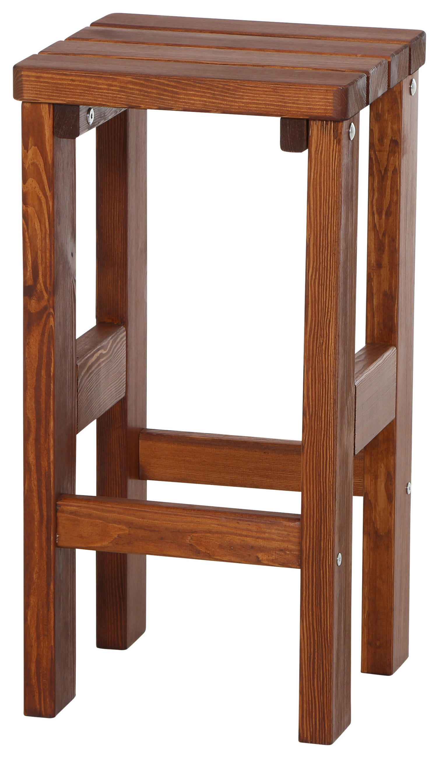 BARHOCKER Braun Kiefer  - Braun, Basics, Holz (39/76/39cm) - Gardenson